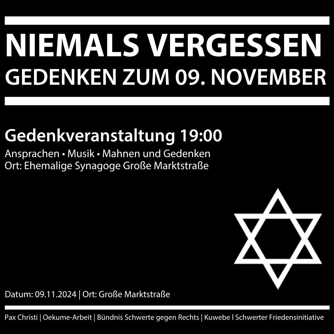 Sharepic zum Gedenken am 09. November